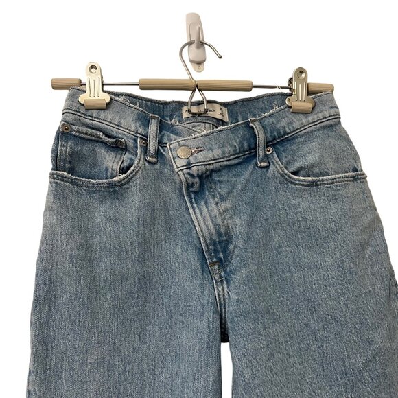 Abercrombie Fitch Light Wash Crossover 90s Straight Ultra High Rise Jeans 26 - Picture 4 of 6